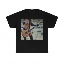 Sexy nude guitar player Les Paul Au-Natural  Short Sleeve Tee