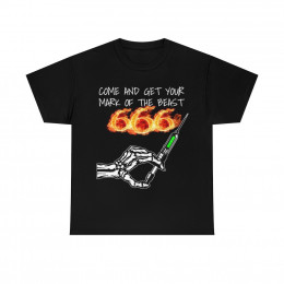 Come and get your mark of the beast 666 death jab Short Sleeve Tee